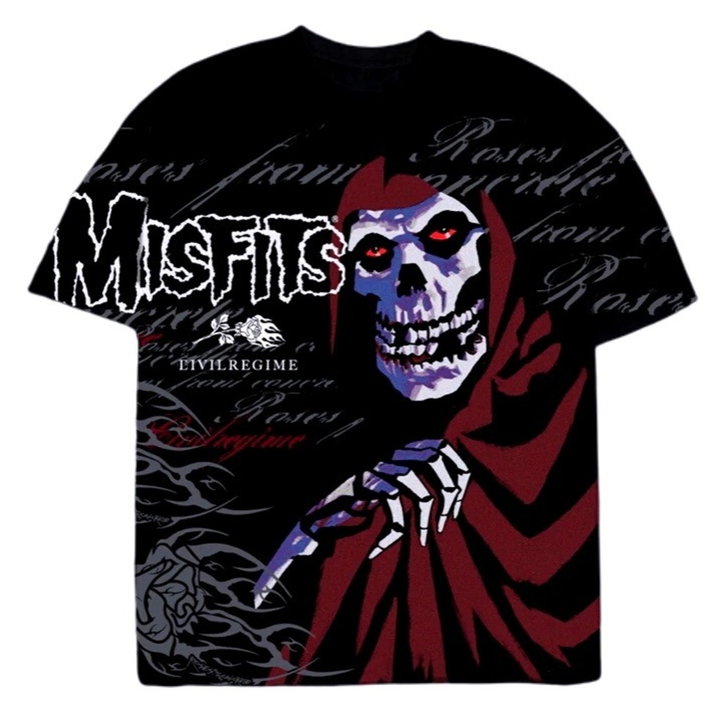 Civil Clothing Crimson Stare American Classic Oversized‎ Tee Black Misfits Men L